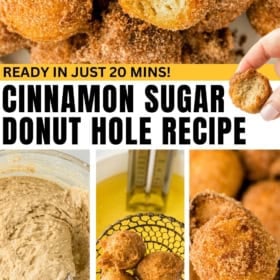 The best cinnamon sugar donut hole recipe is made in easy steps.