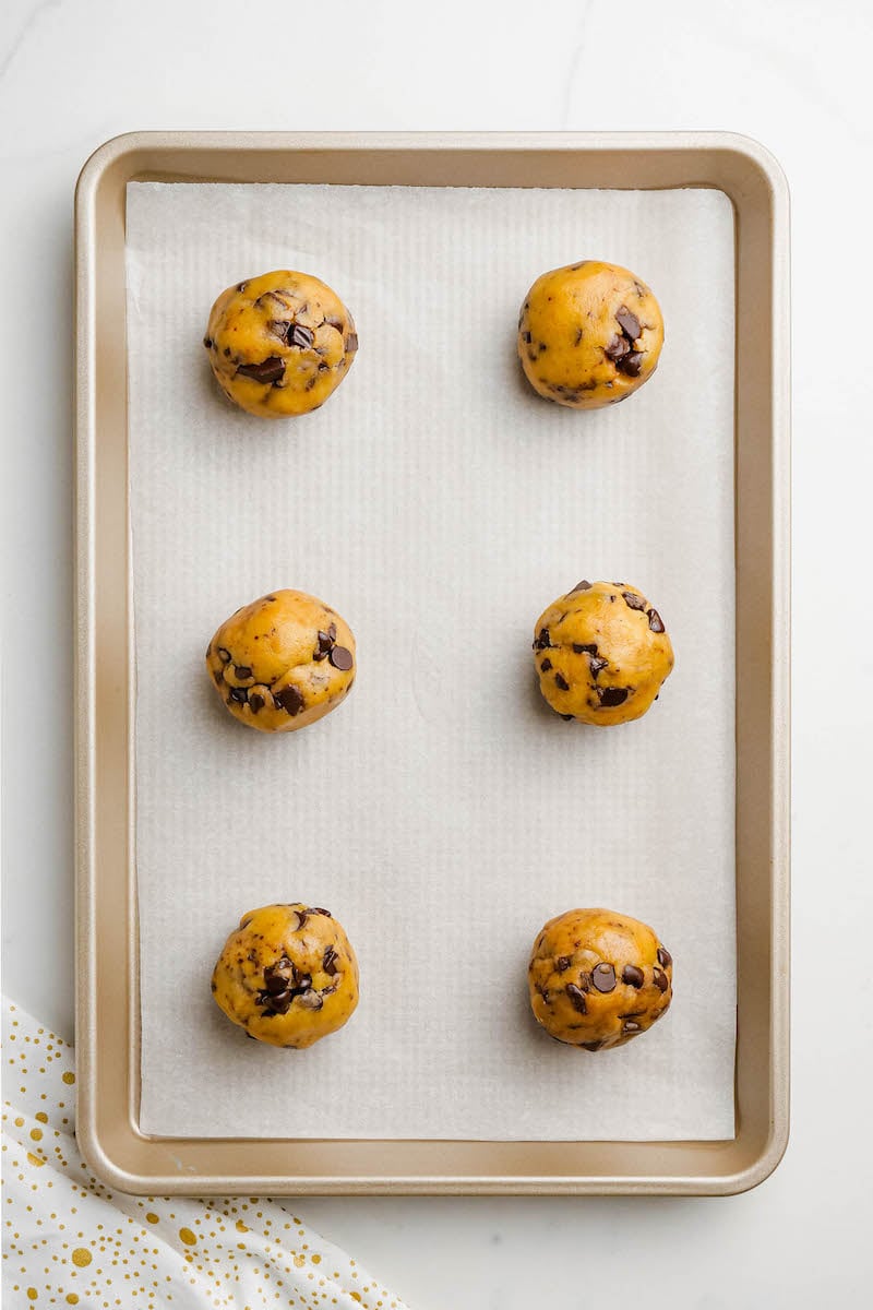 Chocolate chip cookie dough balls.