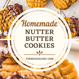 Peanut butter cookies dipped In chocolate with sea salt.