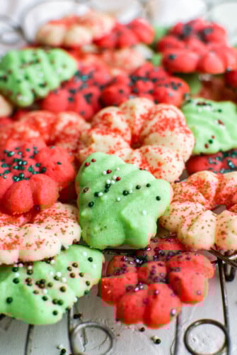 Tray of Christmas cookies.